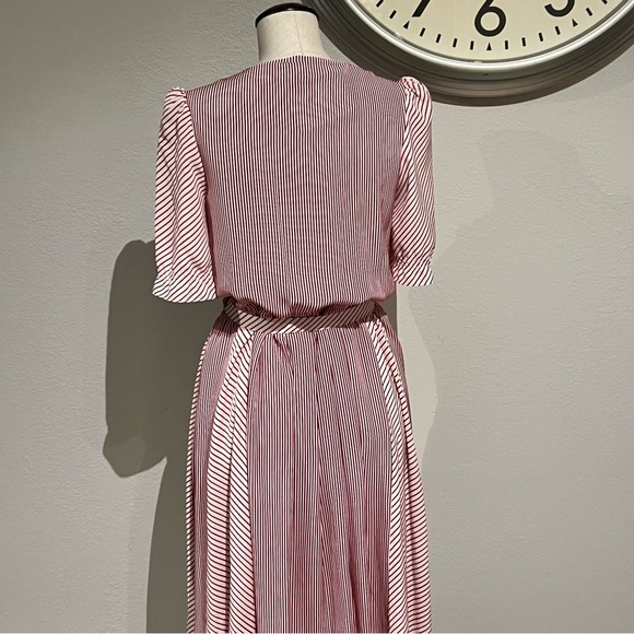 Vintage Multi Striped Red Dress - Picture 2 of 3